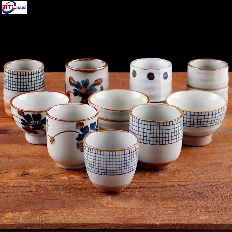 Handmade Retro Japanese Style Ceramic Coffee Tea Cup Personality Hand Holding Cup Office Water Cup Stoneware