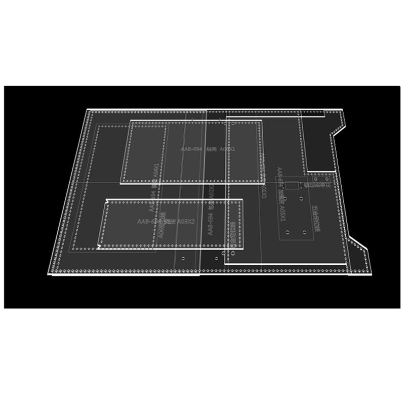 1Set Acrylic template Acrylic Leather Template DIY leather sewing pattern template for shoulder bag