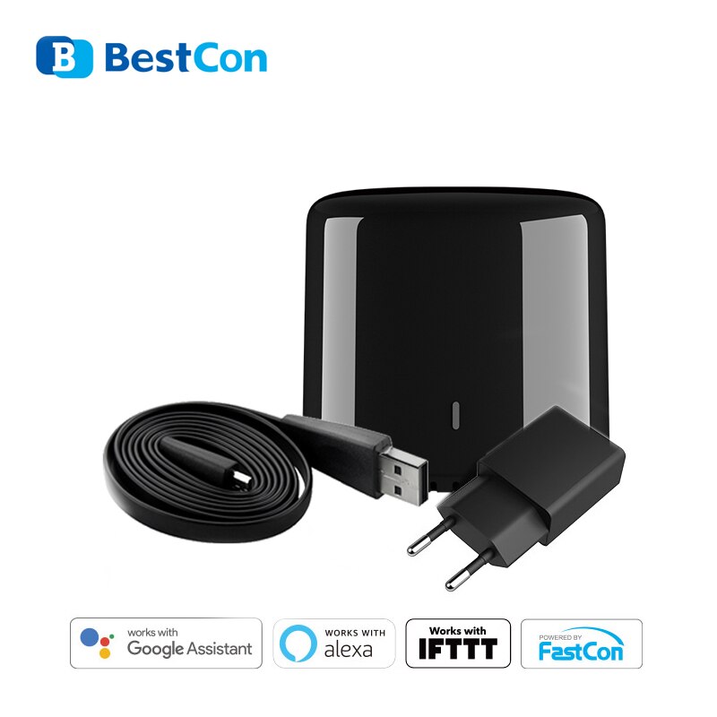 Broadlink RM4C Mini 3 haricot noir Wifi RM Mini3 RM4 Mini télécommande intelligente universelle IR Compatible avec Alex Echo: RM4C Mini EU