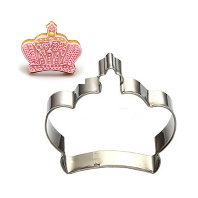 Herramientas para hornear princesa Forma de Corona bizcocho molde utensilios para horno fondant pastel molde DIY artesanía de azúcar 3D cortadores de galletas para pastelería