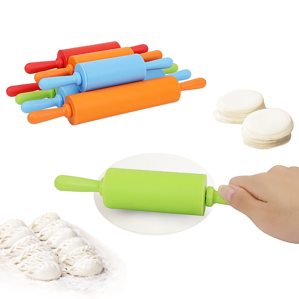 Fondant Taart Deeg Roller Kookgerei Siliconen Cookies Biscuit Embossing Bakvormen Non-stick Rolling pin Pastry Gereedschap