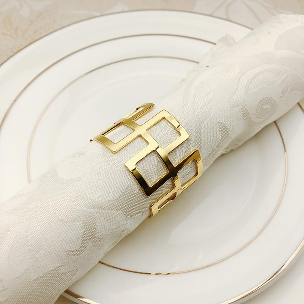 6Pcs Napkin Buckle Exquisite Table Decoration Napkin Rings for Kitchen Table Napkins