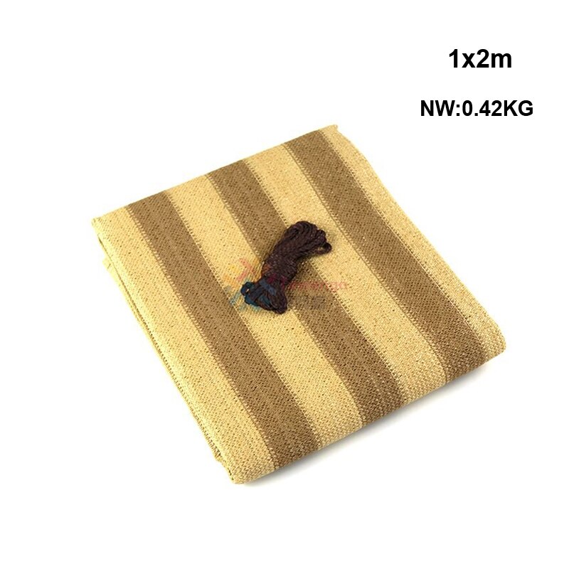 Tewango Gelb + Braun Streifen Schatten Netz Garten Sukkulenten Pflanzen Sonne Block Tuch Terrasse Dach Schattierung Vorhang 1X2 M 2X2 M 2X2,4 M: 1X2M