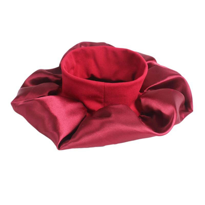 Women's Satin Solid Wide-brimmed Sleeping Hat Night Sleep Cap Hair Care Bonnet Nightcap For Women Men Unisex Cap bonnet de nuit