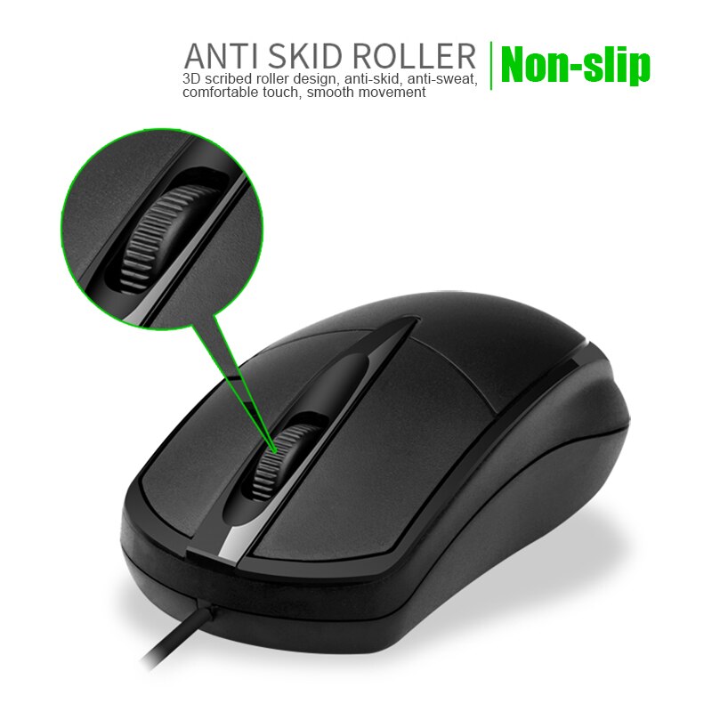 Wired Mouse Keyboard Set USB Desktop Sensitive Durable for Home Office Gaming GDeals