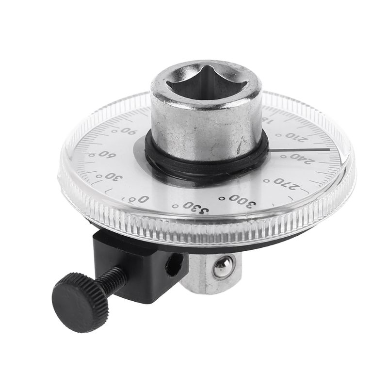 1/2" Drive Torque Angle Gauge Automatic Rotation 360° Protractor with Wrench