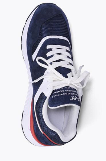 Xiaomi Mijia 90 points leather retro shoes casual sports shoes breathable refreshing mesh men's Running shoes: Blue / 9