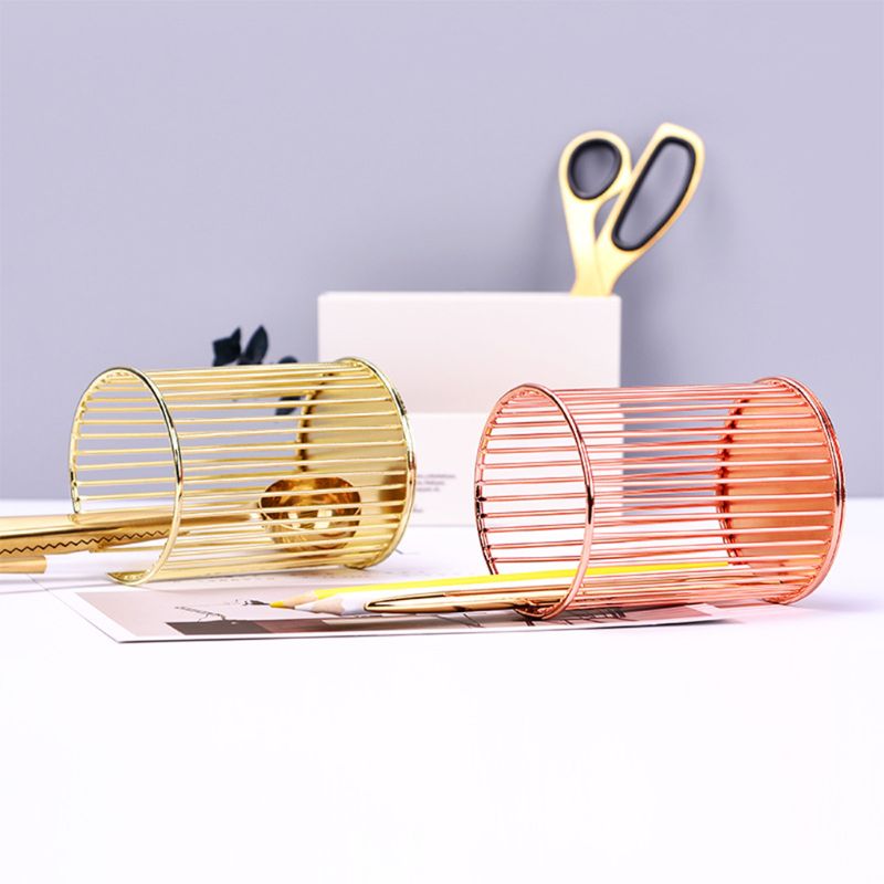 Round Stick Cylinder Pen Pencil Collection Holder Makeup Brushes Storage Tool Home Office Desk Organizer