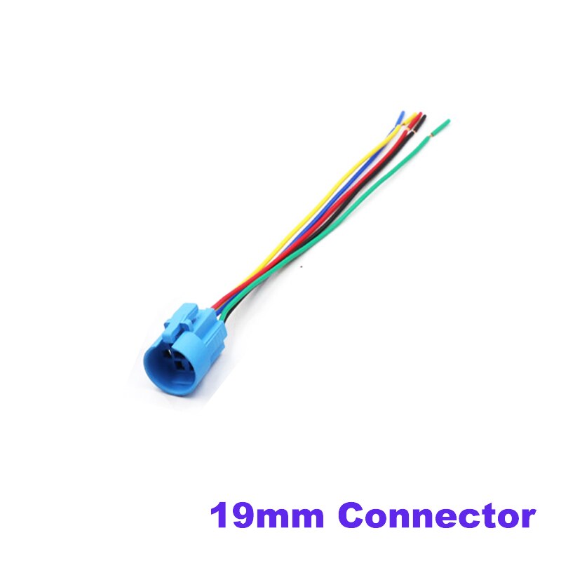 1PC 12mm 16mm 19mm 22mm cable socket for metal push button switch wiring 2-6 wires stable lamp light button Connector: 19mm Connector