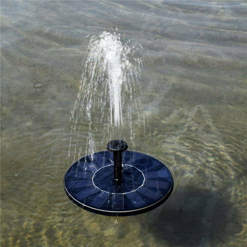 Solar Fountain 160l/h 7v 1w Engineering Plastics Mini Sun Pump Fountains Power Decor Pool Birdbath Garden Floating Outdoor Z3U4