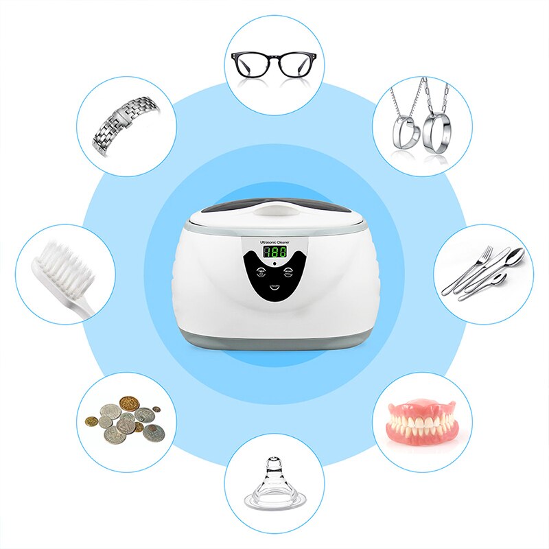600ml Ultrasonic Cleaner SOONICK Super Sonic Jewelry Cleaning Machine Watch Ring Eyeglass Cleaners Sonic Denture Parts Washer