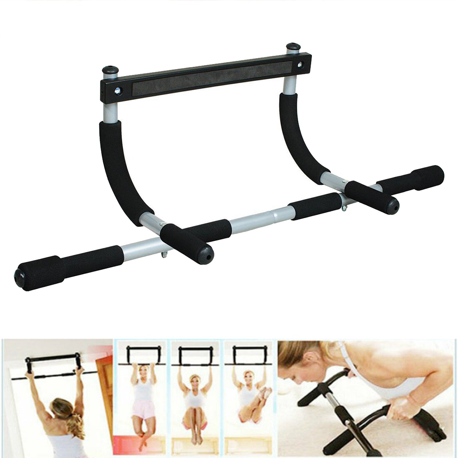 Pull Up Bar Doorway, Indoor Fitness Pullup Chin up Bar Multi-Function Door