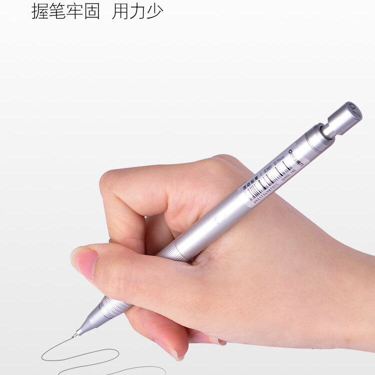 Deli 0.9mm lead holder School Students Metal Low Center Of Gravity Writing Automatic 0.7mm Mechanical Pencil 0.7mm 0.7 Pencil
