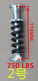 Mountain bike 170MM shock absorber   Bicycle spring shock absorber folding bike shock absorber Bicycle frame accessories: 2