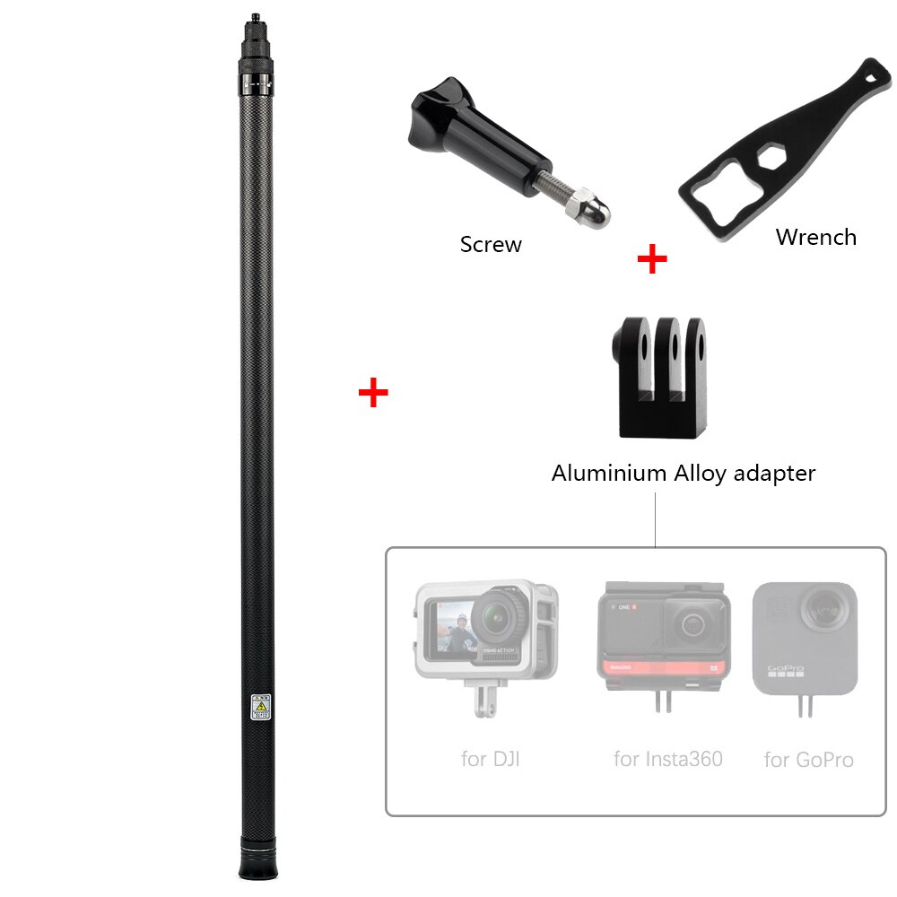 3m Ultra Long Carbon Fiber Invisible Selfie Stick For Insta360 One X2