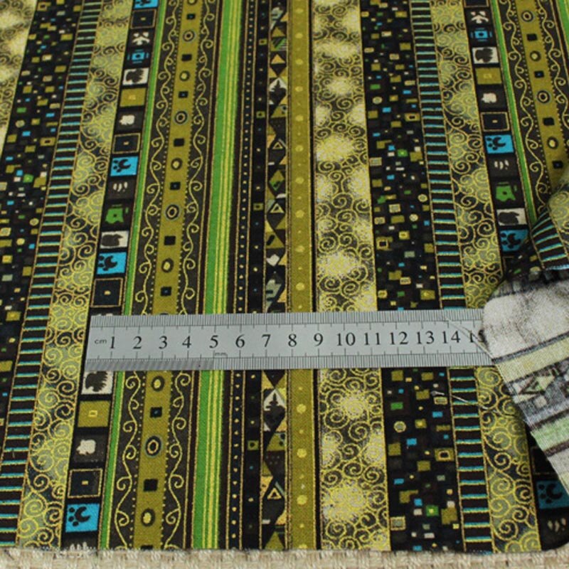 Baumwolle/leinen textil ethnische stoff Mischungen Volk-stil vergoldeten für DIY handwerk vorhang tischdecke kissen näHenne handarbeit dekoration
