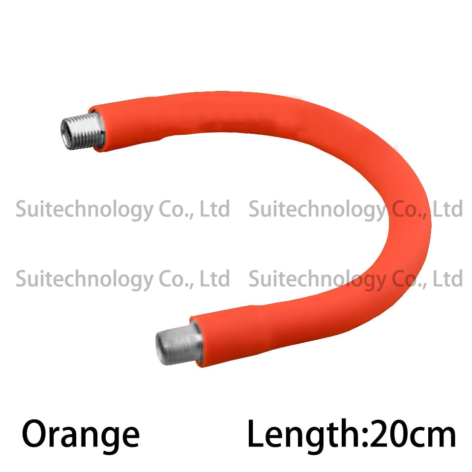 Diameter 10mm LED zwanenhals siliconen metalen slang Balck Wit Oranje beweegbare slang led flexibele houder lamp M10 + M10 serpentine buis