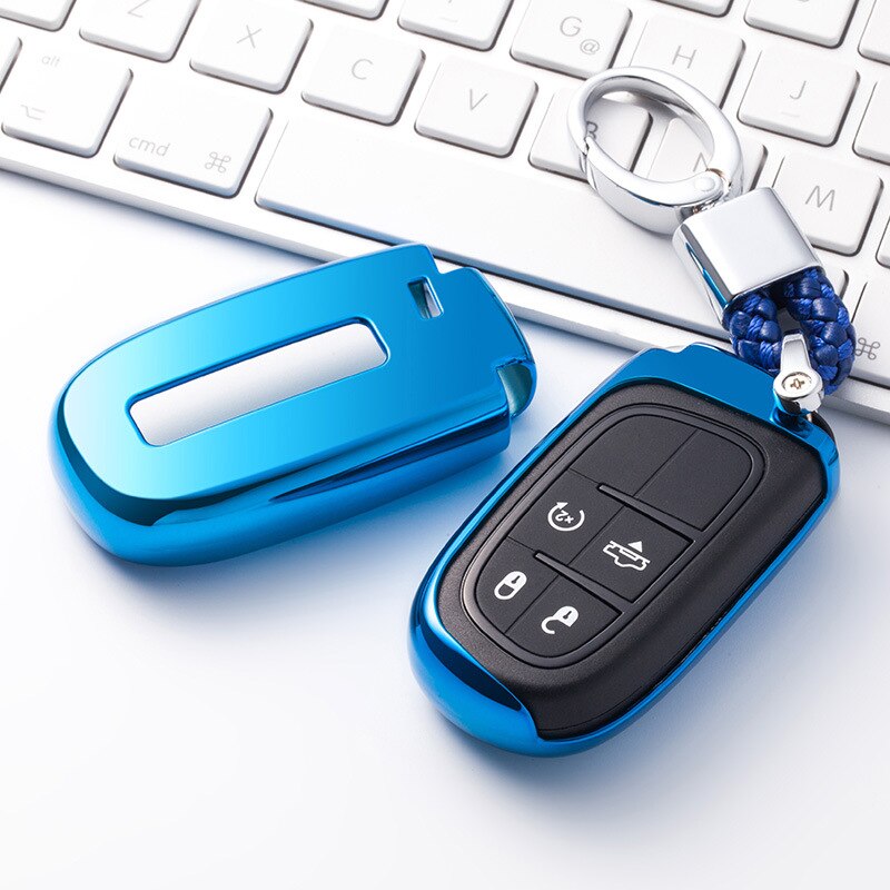 TPU Car Key Cover For Dodge Charger For Jeep Renegade Grand Cherokee For Chrysler 200 300 Key Fob Case For Car