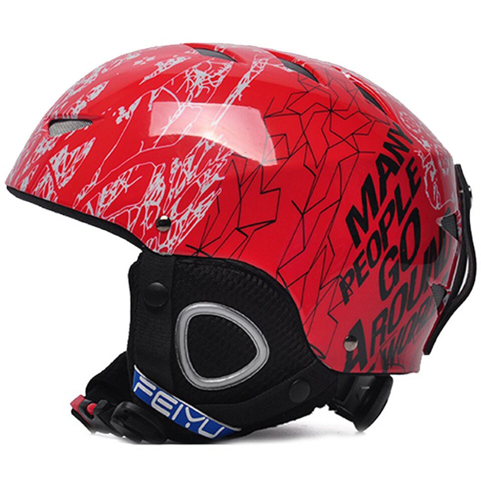 GOBYGO enfants Ski Snowboard cyclisme casque plein air Fitness Sports hiver garder au tête Protection sécurité: Red / M