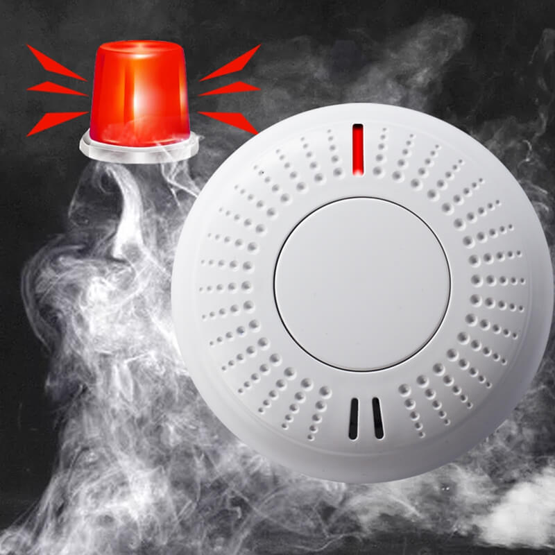 2pcs Smoke Detector 10 Years Standalone Sealed Lithium Battery Operated Optical With EN14604 Approval