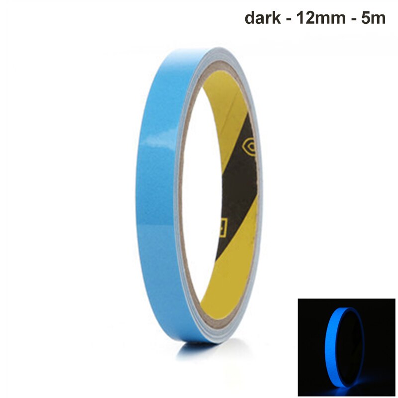 Reflective Glow Tape 12mmx5m Self-adhesive Removable Luminous Warning Tape: Paars