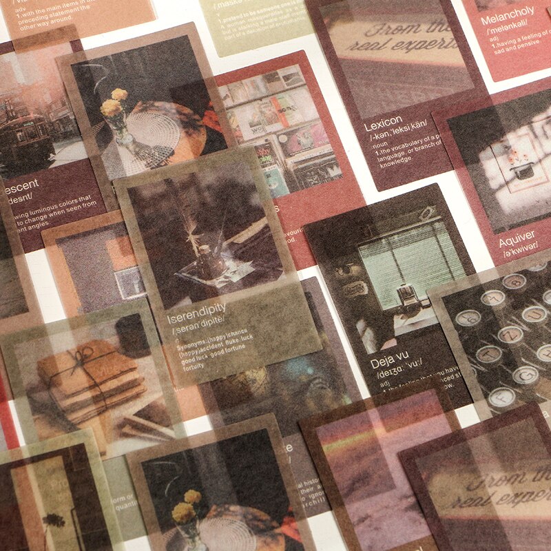 40 pcs Stickers aesthetic Sky photo INS paper Stickers package DIY Diary Decoration label sticker Album Scrapbooking material