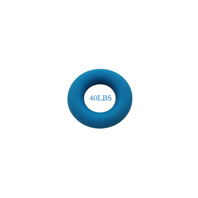 Strength Finger Hand Grip Muscle Power Training Squeeze Toy Rubber Ring Exerciser Silicone Palm Circle Fitness Stress Relief Toy: Blue