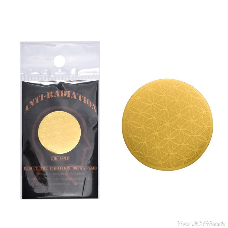 de iones negativos para la salud, pegatina dorada redonda antiradiación de 3000cc, 10 Uds., M11 21,