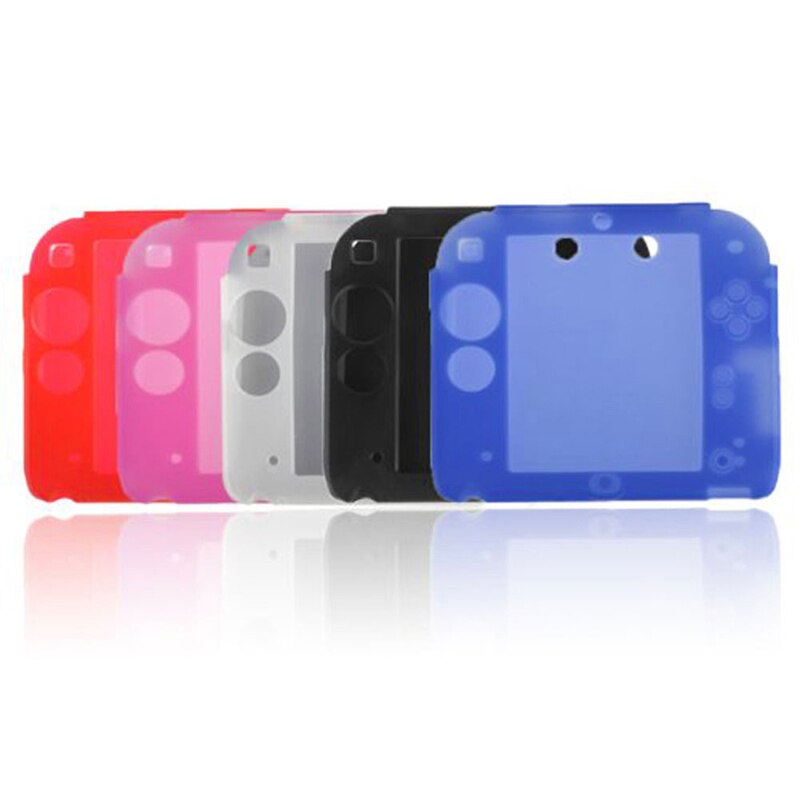 Schutzhülle Silikon Gummi + Reinigungstuch für Nintendo 2DS - Weich