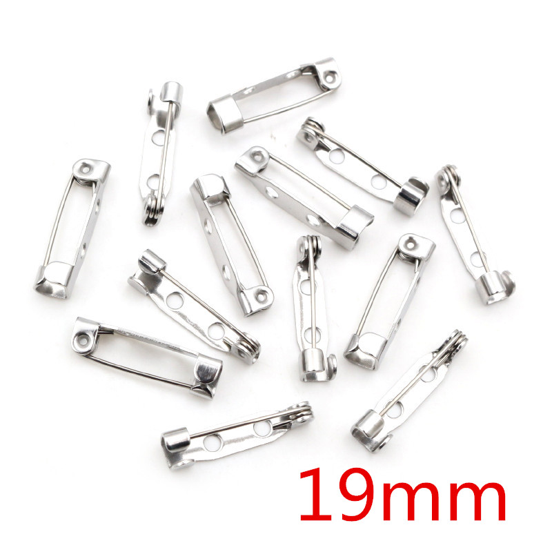 20 piezas 14 17 19 20 25 32 38mm 316 broches de acero inoxidable broches de seguridad broches configuración en blanco para DIY suministros de fabricación de joyas: Verde