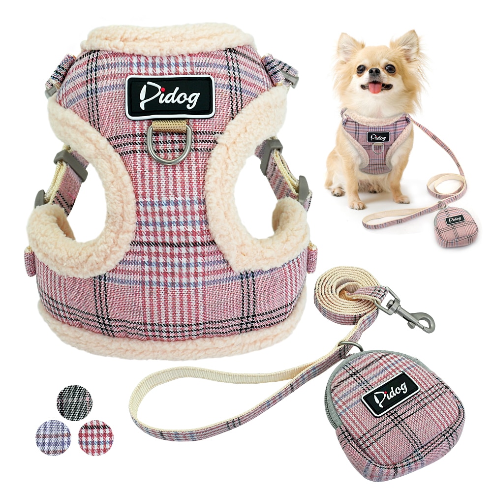 Mjuka sällskapsdjur sele väst ingen dragjusterbar chihuahua valp katt sele koppel set för små medelstora hundar päls arnes perro