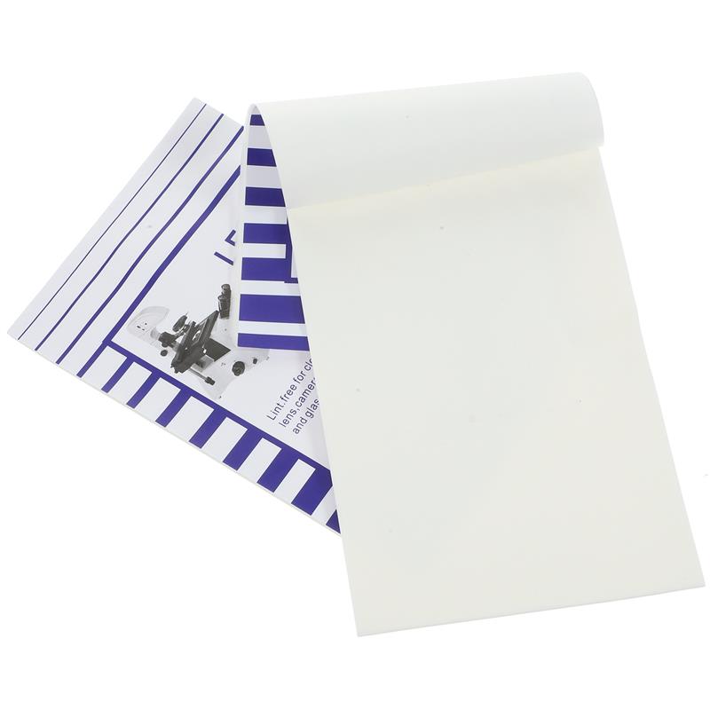 Toallitas sin polvo para limpieza de lentes de cámara, Kit de limpieza de microscopio, 100 piezas, color blanco