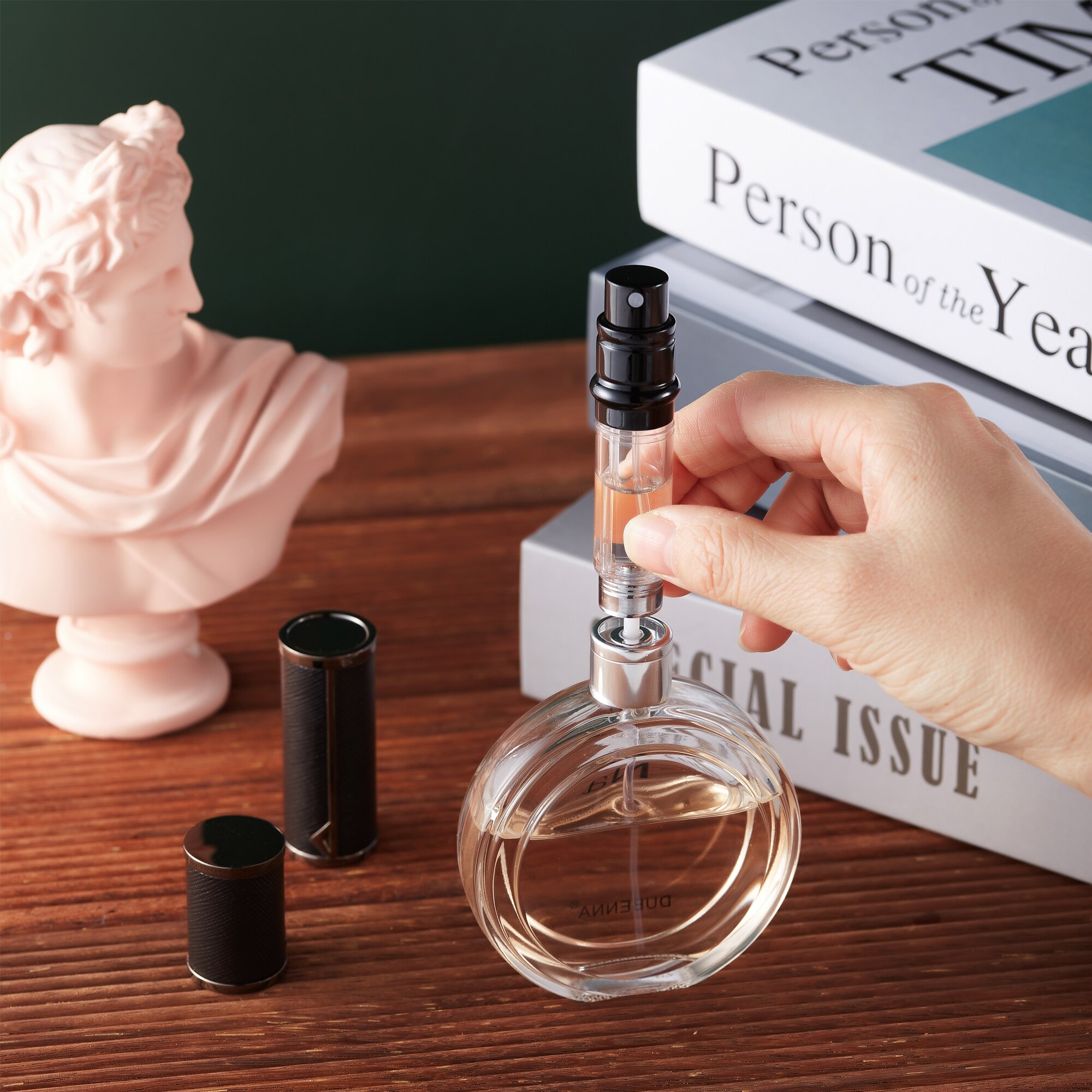 Tokinten parfumeflaske 5ml mini parfume atomizer aluminium genopfyldelig sprayflaske rejse tæt beholder bundventil