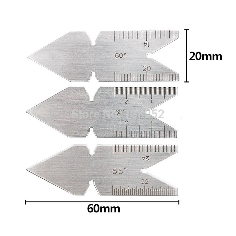 55 degree 60 degree Inch Metric Screw Thread Pitch Gauge Center GaugeThree specifications 3pcs/lot