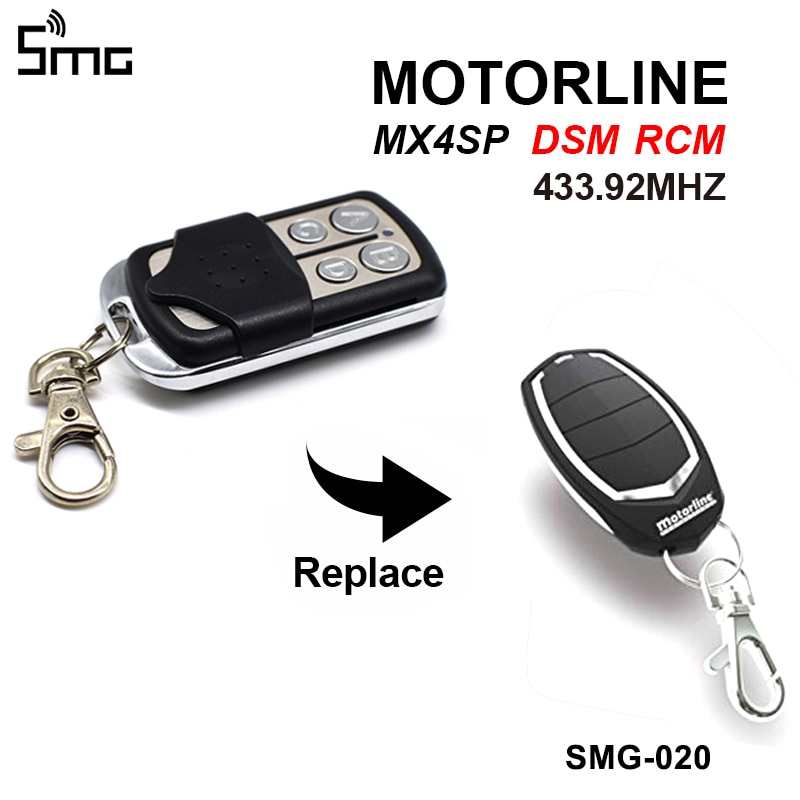 Motorline Remote Gate Control Key Duplicator MX4SP Dsm Rcm Garagedeur Opener 433.92 Mhz Controller Sleutelhanger Voor Barrière 433 mhz