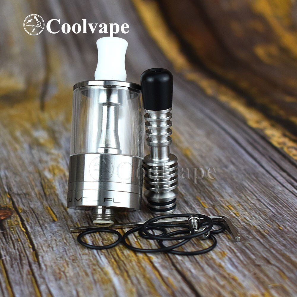 coolvape Dvarw MTL FL 24 rta 24mm diamater Single Coil Airflow Tank Rebuildable 316ss atomizer rta with 510 mtl drip tip: S6ml-T