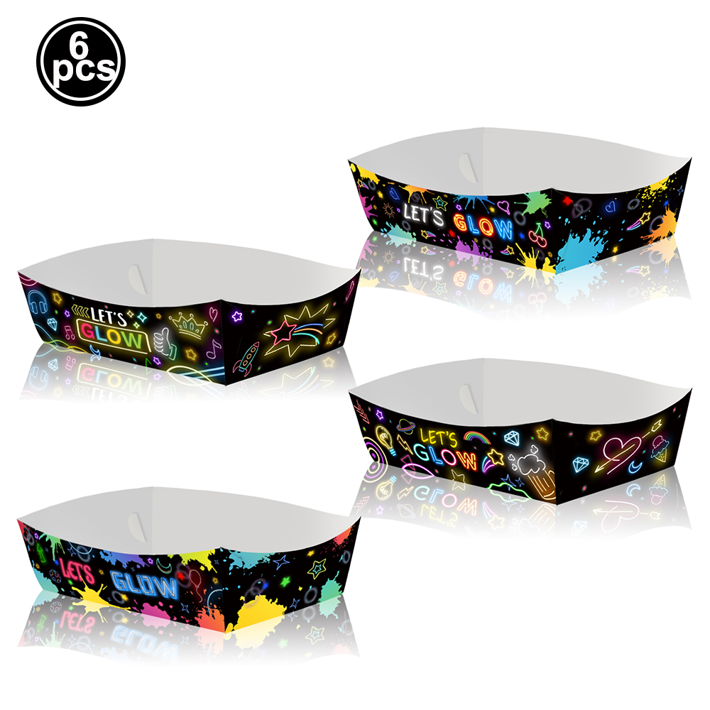 Świecące w promieniowaniu UV Zastawa stołowa Obrusy Kubki Talerze Baner Serwetki Słomki Balony Neonowe Świecące Materiały Urodzinowe: kawa