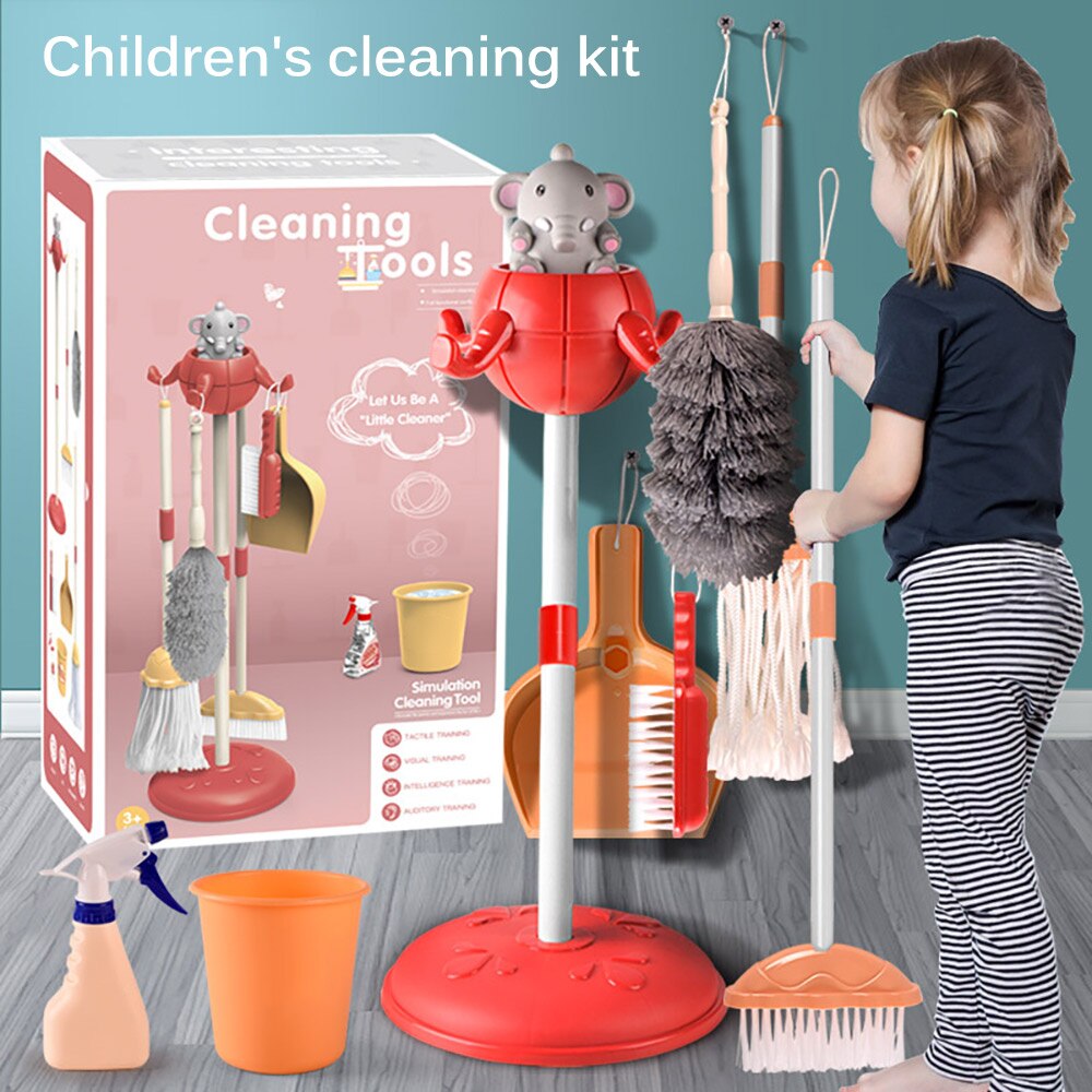 Simulatie Mop Bezem Play Huis Schoonmaken Tool Set Voor Kinderen Accessoires Huishoudelijke Reiniging Gereedschap Speelgoed Set