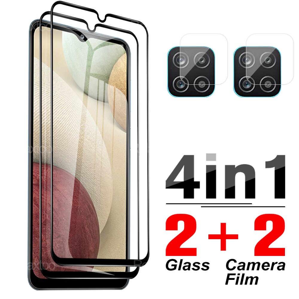 4IN1 6.5" Protective Film Lens Screen Protector For Samsung Galaxy A12 A11 A10e 5G GalaxyA12 Full Cover Camera On For SM-A125F