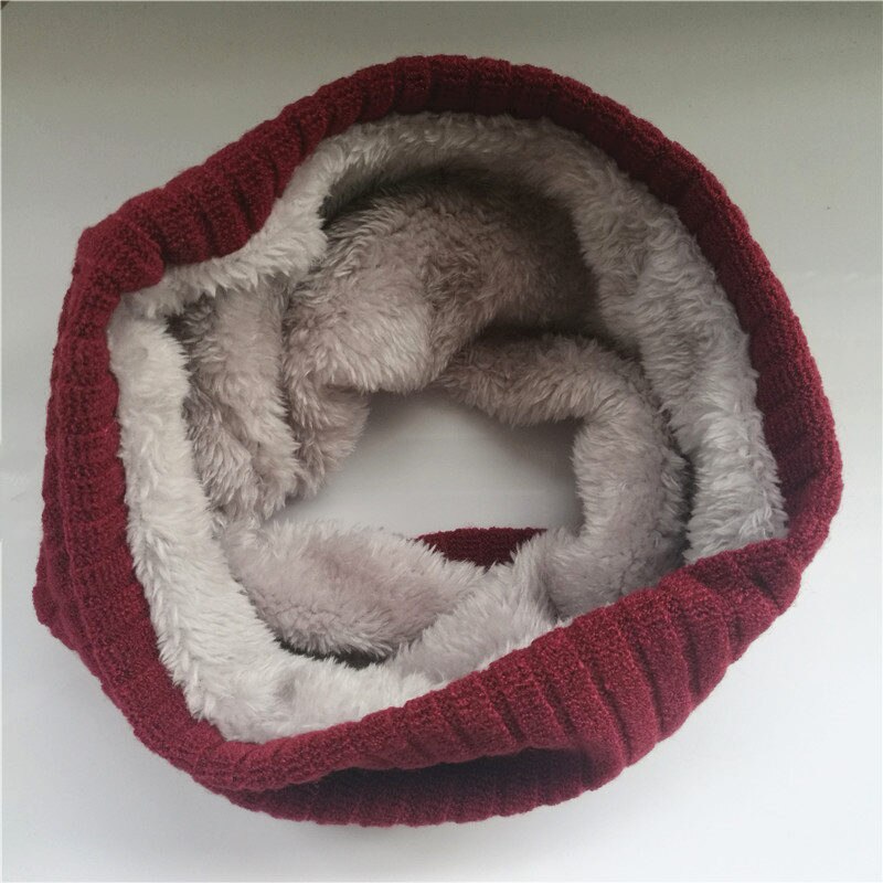 Nieuw solid Sjaal Voor Kinderen Warm Baby Sjaals Meisjes Winter Sjaal Voor Kinderen Wollen Kraag Sjaals: Dark Red
