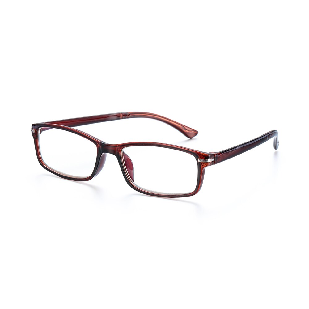 Blue Light Blocking Presbyopic Glasses Men Women TR90 Reading Glasses Flexible Lightweight Computer Eyewear Vision Care: +150 / brown