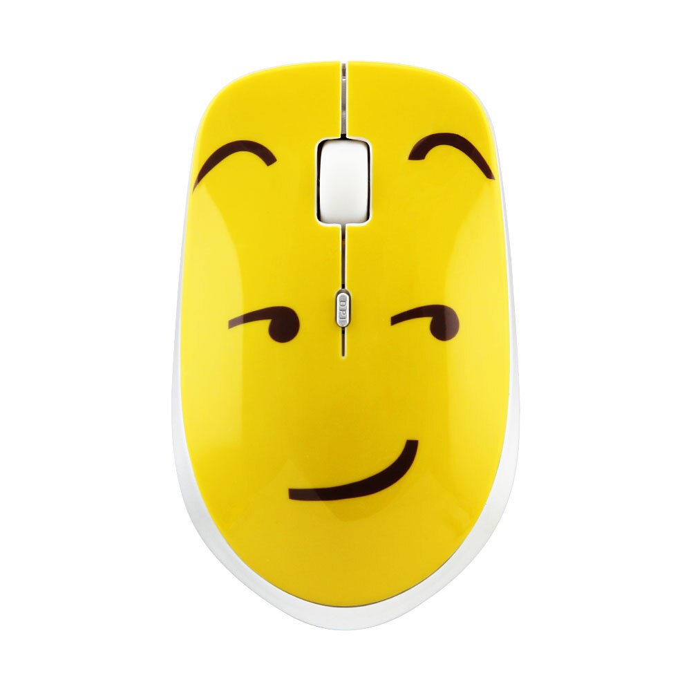 Mouse Wireless, Laptop USB 2.4G, Mouse silenziosi ottici per Computer PC, faccia sorridente simpatico cartone animato mause ultrasottile, simpatici regali pratici: Cartoon Mouse Right