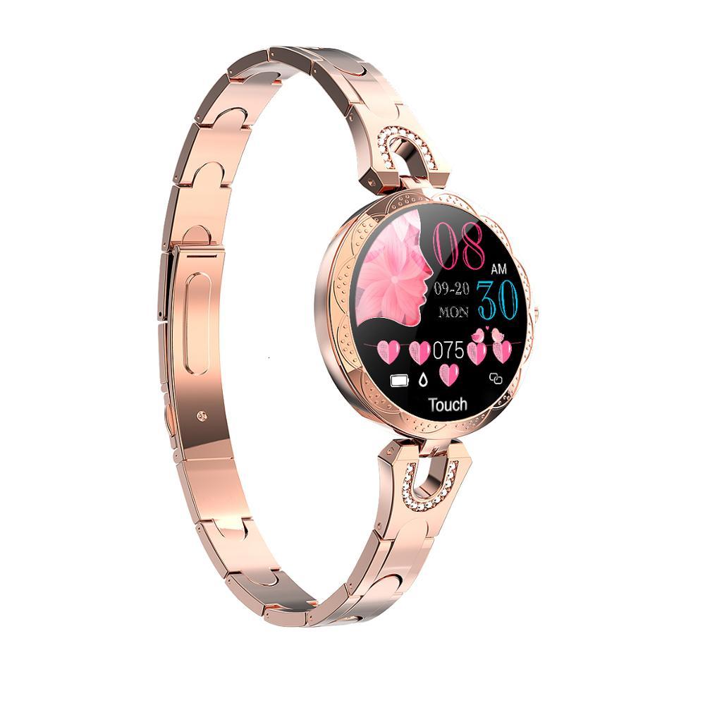 Ak15 slimme horloges voor dames, armband, pols, slimme horloge, hartslagmeter, wijzerplaat, selectie, gezondheid, slimme horloges voor ios en android: Goud