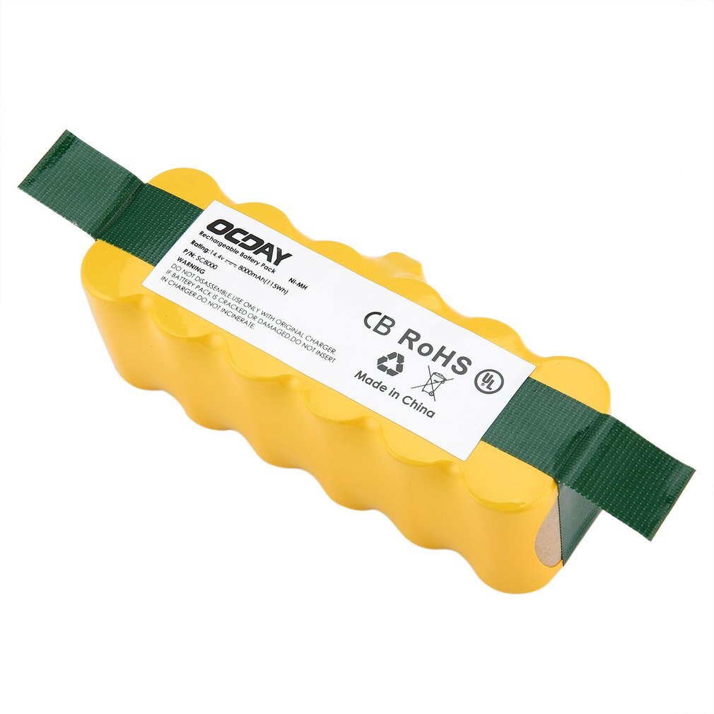 14.4V 8000mAh batterie Rechargeable Ni-MH pour Irobot Roomba 500 510 530 531 535 540 545 550 560 562 570 580 581 600 780: 8000MAH