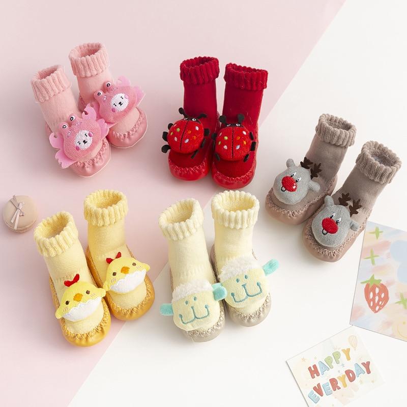 Newborn Baby Thicken Socks Warm Boys Socks Anti Slip Soft Baby Floor Socks Winter Toddler Baby Girls Clothes Accessories