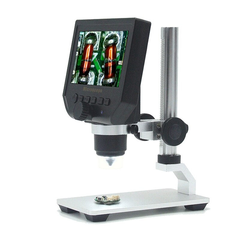 Digital Microscope for PCB Repair 600X 3.6MP USB 4.3 Inches HD LCD Video Microscope Display with Aluminum Alloy Stand