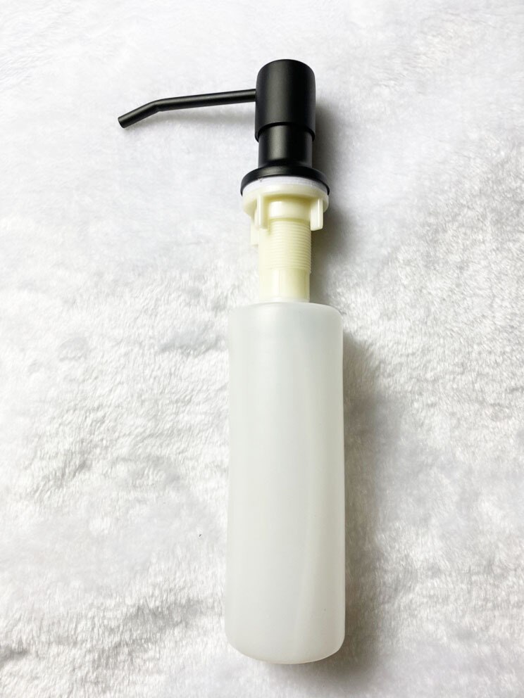 300ML Kitchen Sink Soap Dispenser Black ABS Dispenser Detergent Liquid Soap Lotion Dispensers Stainless Steel Head hand sanitzer: Black