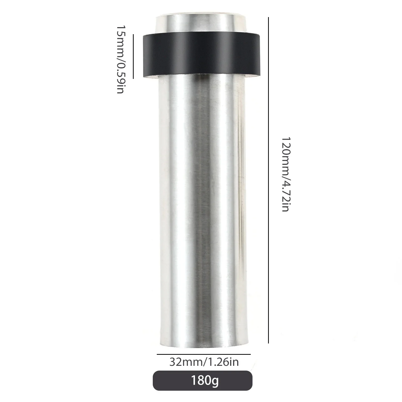 Tope de puerta silencioso de acero inoxidable, Tope de puerta cilíndrico anticolisión montado en la pared, para puertas de azulejos de cerámica, vidrio y madera, 1 unidad: YELLOW