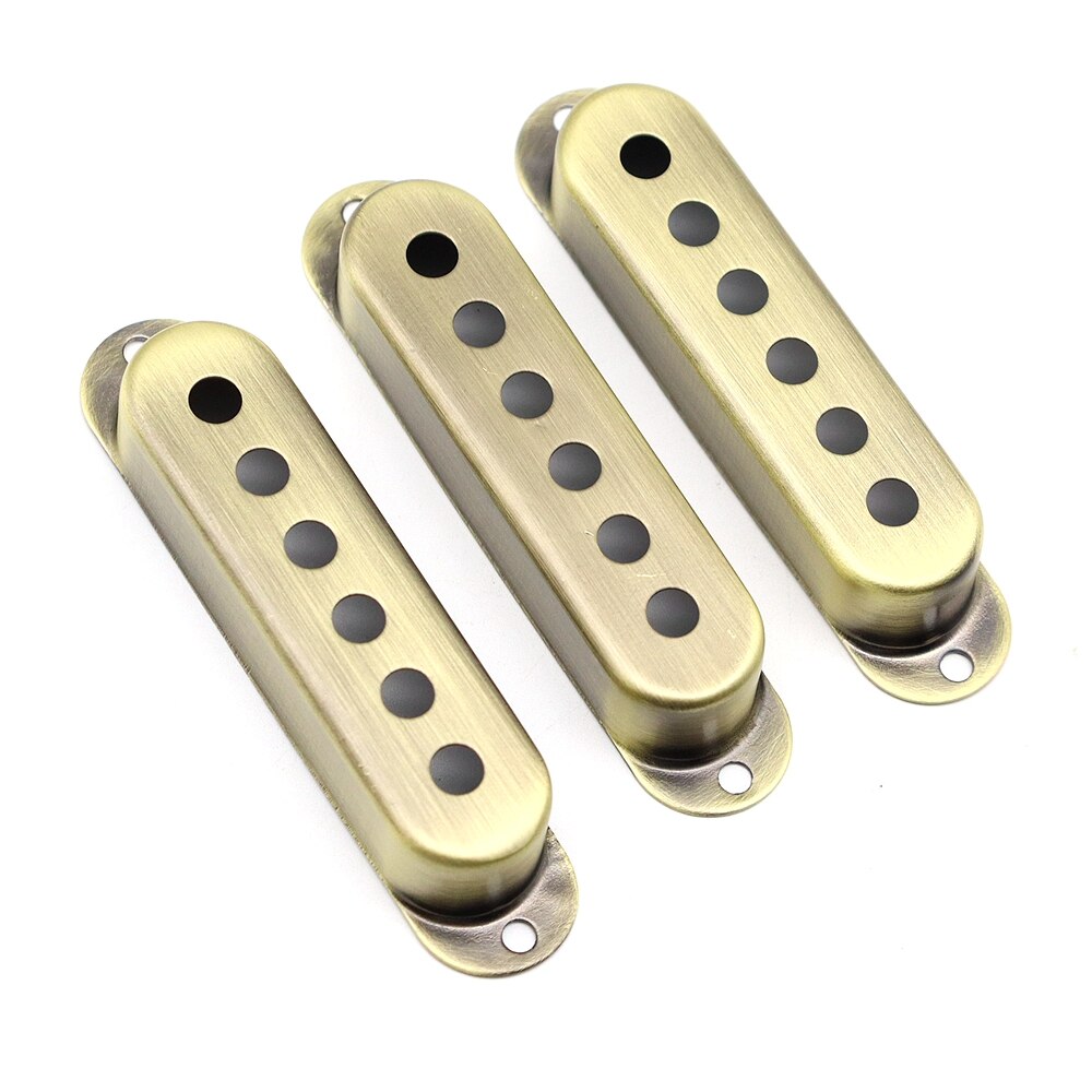 Couvercle de micro pour guitare électrique en laiton, 3 pièces, 48mm/50mm/52mm, accessoires de guitare ST SQ: 3pcs Bronze 50mm