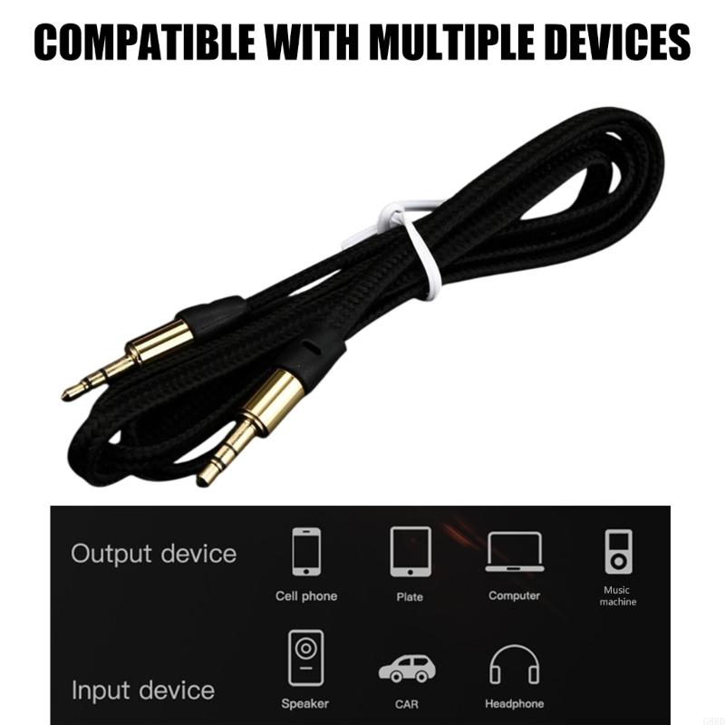 G88D 100cm 3.5mm Male to Male Extension Wire Adapter Cord for Car Speaker